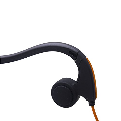 GZCRDZ Bone Conduction Headphones with Microphone Stereo Open-Ear Sport Headphone with Noise Reduction Microphone (Orange)