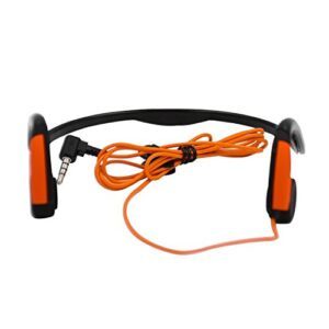 GZCRDZ Bone Conduction Headphones with Microphone Stereo Open-Ear Sport Headphone with Noise Reduction Microphone (Orange)