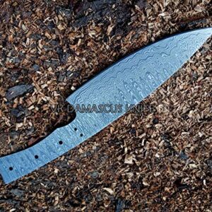 JNR Traders Forged Damascus Steel Chef Knife Blank Blade for Knife Making Diy Professional Kitchen Knives Blanks 10.50" Jnr6045Ld