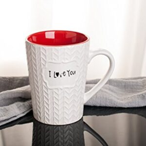 Ynsfree I Love You Mug 16 oz Coffee Tea Cup for Dad/Father/Mom/Grandma/Ladies/Wife,Birthday/Christmas/Anniversary/Valentine,Holidays Ceramic Mugs