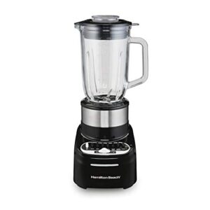 hamilton beach multi-mix blender with 40oz glass jar and 14-functions for grinding, puree, ice crush, shakes and smoothies, 800 watts, stainless steel (54210)