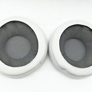 75mm Replacement Leather pu Round Cushion earpads Cups Ear Pads Pillow Cover for Pioneer HDJ-700 HDJ700 Stereo Headphone Headset (White)