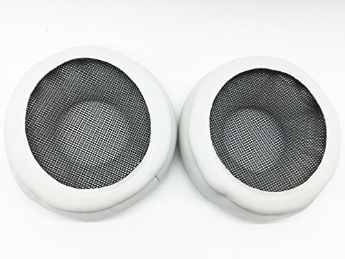 75mm Replacement Leather pu Round Cushion earpads Cups Ear Pads Pillow Cover for Pioneer HDJ-700 HDJ700 Stereo Headphone Headset (White)