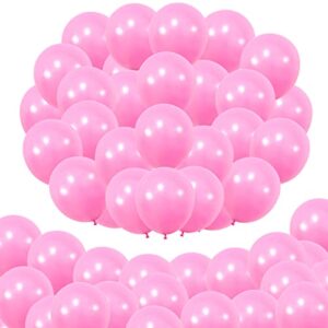 elecrainbow 5 inch 100 pieces quality latex mini small pink balloons,pink party supplies for baby girl shower birthday wedding bachelorette sweet sixteen engagement decorations