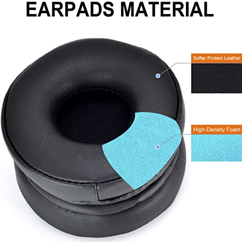 Move Ear Pads - Replacement 25h Ear Cushion Pillow Parts Cover Seals Foam Compatible with Jabra Move / 25h Wireless/Plantronics BackBeat FIT 505 500 On-Ear Bluetooth Headphones, Softer Leather