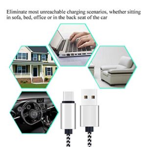 USB Type C Cable 10ft 3Pack Quick Sync Charging USB C 2.0 to USB A Nylon Braided Cord for BSB Qc Wall Car Galaxy S22/S22+/S22 Ultra,Galaxy S21 5G/S21+ 5G/S21 Ultra 5G/S21 FE 5G,Galaxy S20