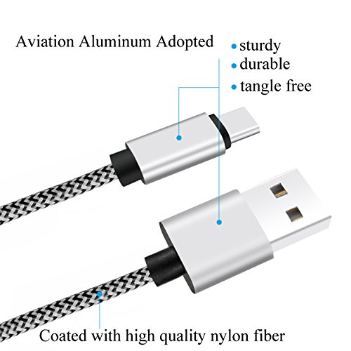 USB Type C Cable 10ft 3Pack Quick Sync Charging USB C 2.0 to USB A Nylon Braided Cord for BSB Qc Wall Car Galaxy S22/S22+/S22 Ultra,Galaxy S21 5G/S21+ 5G/S21 Ultra 5G/S21 FE 5G,Galaxy S20