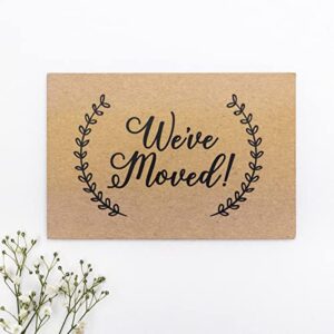 50 Moving Announcement Postcards - Fill in the Blank Change of Address - Rustic Kraft We've Moved Postcards, Change of New Address Moving Announcements, House Warming Gifts, Weve Moved Cards