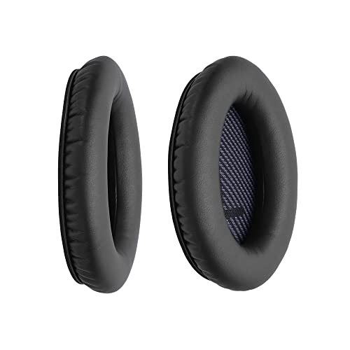 kwmobile Ear Pads Compatible with Bose Quietcomfort 35 35II 25 15 / QC35 QC35II QC25 QC15 Earpads - 2X Replacement for Headphones - Black