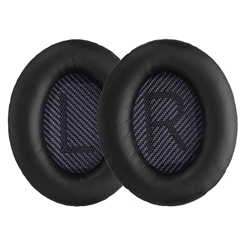 kwmobile Ear Pads Compatible with Bose Quietcomfort 35 35II 25 15 / QC35 QC35II QC25 QC15 Earpads - 2X Replacement for Headphones - Black