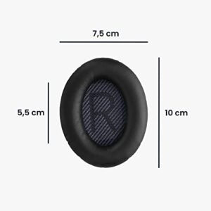 kwmobile Ear Pads Compatible with Bose Quietcomfort 35 35II 25 15 / QC35 QC35II QC25 QC15 Earpads - 2X Replacement for Headphones - Black