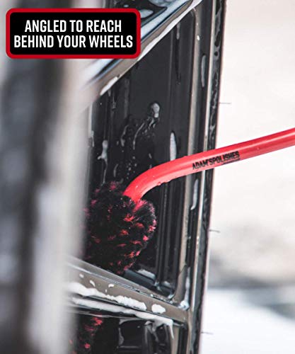 Adam's Wheel Woolies Car Detailing Brush (Bundle) - Car Cleaning Wheel Brush | Use W/Wheel Cleaner, Rim Cleaner, Chrome Cleaner | Car Wash Brush Cleans Brake Dust from Barrels & Hard to Reach Areas