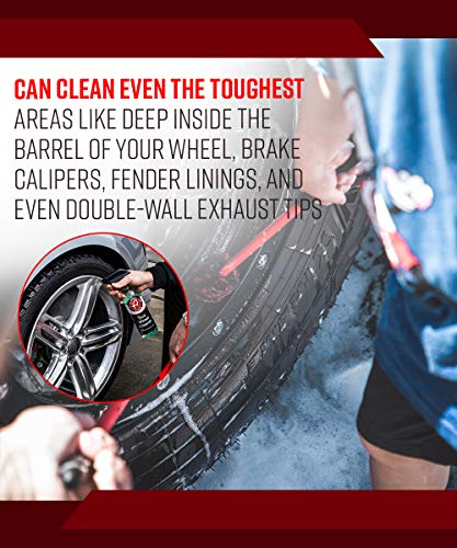 Adam's Wheel Woolies Car Detailing Brush (Bundle) - Car Cleaning Wheel Brush | Use W/Wheel Cleaner, Rim Cleaner, Chrome Cleaner | Car Wash Brush Cleans Brake Dust from Barrels & Hard to Reach Areas