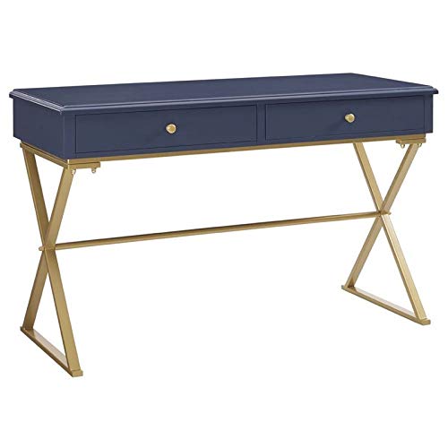 Scranton & Co Writing Desk in Blue and Gold