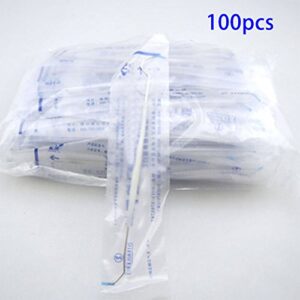 100pcs Sterilized Disposable Dental Probe Double Ends Explorer Plastic Handle Dental Mouth Examination Probe