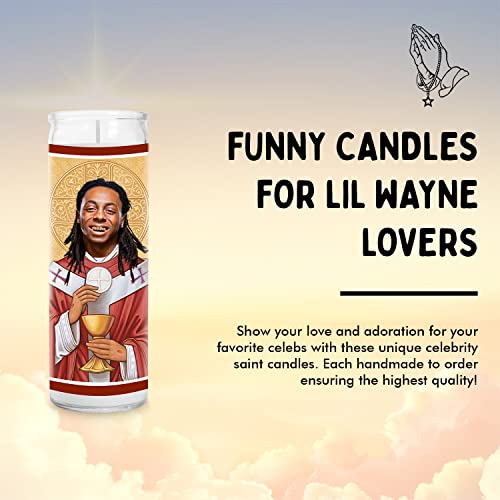 Rapper Celebrity Prayer Candle - Funny Saint Candle - 8 inch Glass Prayer Votive - 100% Handmade in USA - Novelty Celebrity Rap Hip Hop Gift