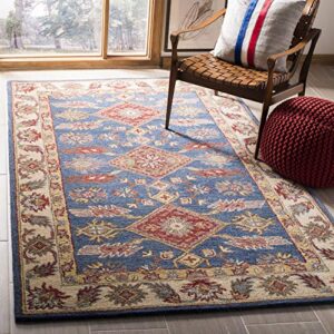 safavieh antiquity collection area rug - 6' x 9', blue & red, handmade traditional oriental wool, ideal for high traffic areas in living room, bedroom (at506m)