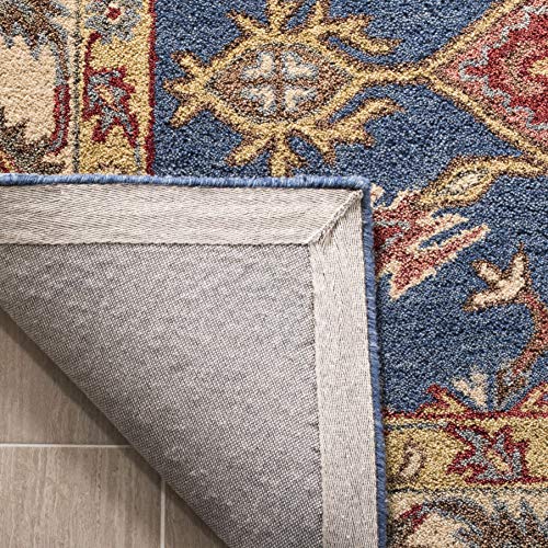 SAFAVIEH Antiquity Collection Area Rug - 6' x 9', Blue & Red, Handmade Traditional Oriental Wool, Ideal for High Traffic Areas in Living Room, Bedroom (AT506M)