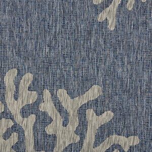 LR Home Captiva Belize Reef Indoor/Outdoor Area Rug, 5' x 7', Navy/Gray