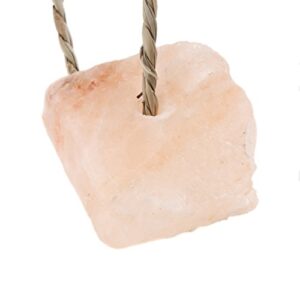 2 Pack Natural Himalayan Rock Small Animals Salt Lick on a Rope Chew Treat Toy for Small Pets