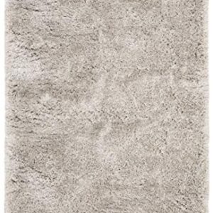 Safavieh Atlantic Shag Collection 8' x 10' Silver ATG101G Handmade Solid 1.2-inch Thick Area Rug