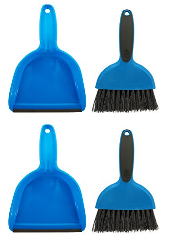 Cage Cleaner - Pack of 2 Sets for Guinea Pigs, Cats, Hedgehogs, Hamsters, Chinchillas, Rabbits, Reptiles, and Other Small Animals - Cleaning Tool Set for Animal Waste - Mini Dustpan and Brush Set