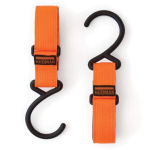 hudman works strap & hook, bright orange, 10"