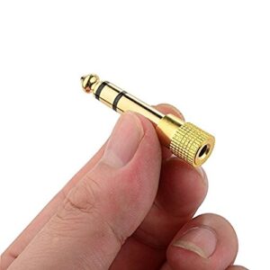 Wakaka 2 Pack 3.5mm Female to 6.5mm Male Jack Audio Plug Stereo Headphone Adaptor Converter Microphone Audio with 24K Gold Plated