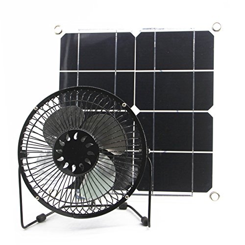 solar fan 10w 6 inch Fan Powered Ventilation Caravan Camping Home Office Outdoor Traveling Fishing by solar fan