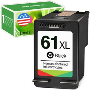 limeink remanufactured ink cartridge replacement 61xl high yield for hp 1000 1010 1050 1055 1510 1512 2000 2050 2510 2512 2514 2540 2542 2543 2549 3000 3050 3050a 3051a 3052a 3052a 3054a envy -1 black
