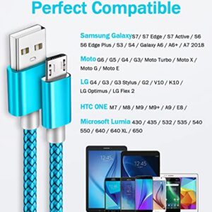 Micro USB Cable 2pack 6ft Android Charger Cord Fast Quick Charging for Samsung 2016 Tab A 7.0 10.1, E 8.0, Kindle Fire Hd Hdx 7 8 10 Tablet, Phones Galaxy S7 S6 Edge, Note 5/4, J7 J3 Prime Star Pro