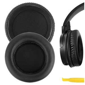 geekria quickfit replacement ear pads for audio-technica ath-ws550, ath-ws550is solid bass headphones ear cushions, headset earpads, ear cups cover repair parts (black)