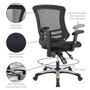 Modway Calibrate Mesh Adjustable Computer Desk Office Chair in Black