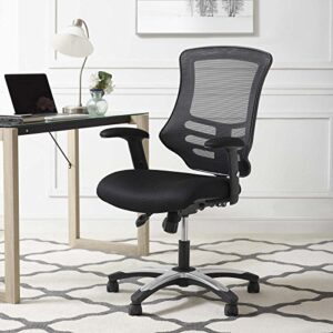 Modway Calibrate Mesh Adjustable Computer Desk Office Chair in Black