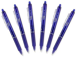 pilot frixion clicker retractable erasable gel pens, fine point, blue ink (24)
