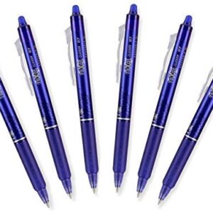 Pilot FriXion Clicker Retractable Erasable Gel Pens, Fine Point, Blue Ink (24)