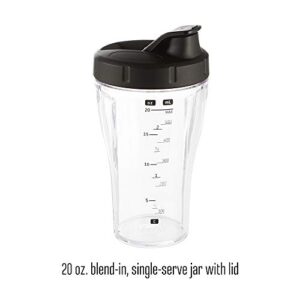 Weston Sound Shield Pro Series 1.6hp Blender with 32oz + 20oz Blend-in Personal Jar, Variable Speed Dial for Puree, Ice Crush, Shakes and Smoothies, Black and Stainless Steel (58918)