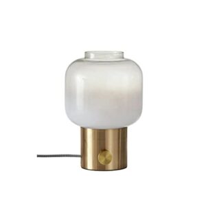 adesso 6027-21 lewis table lamp, 12 in., 60w incandescent/13w cfl, antique brass, 1 table lamp