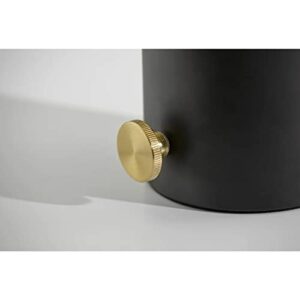 Adesso 6027-01 Lewis Table Lamp, Matte Black W. Antique Brass Accent