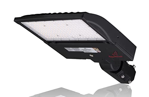 RuggedGrade High Voltage 277-480V - 150 Watt LED NextGen III Parking Lot Lights - 21,000 Lumen - 5000K - Slip fit Mount - Black - No Photocell