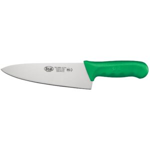 winco 8" commercial-grade chef's knife with german steel blade, green