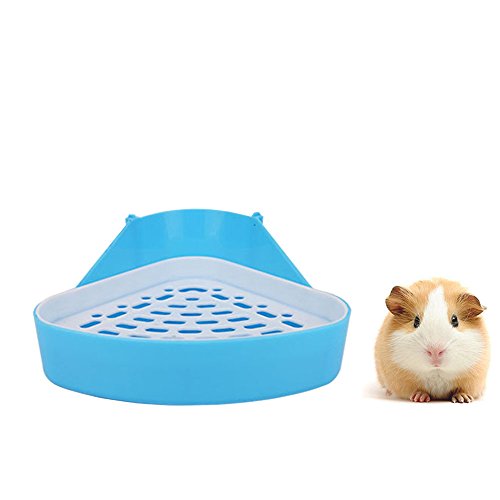 Pet Small Rat Toilet, Square Potty Trainer Corner Litter Bedding Box Pet Pan for Small Animal/Rabbit/Guinea Pig/galesaur/Ferret (Triangle)