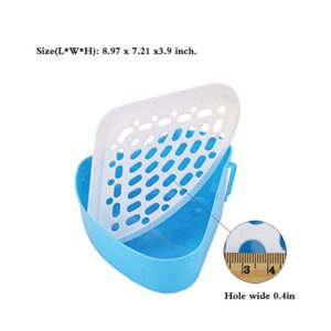 Pet Small Rat Toilet, Square Potty Trainer Corner Litter Bedding Box Pet Pan for Small Animal/Rabbit/Guinea Pig/galesaur/Ferret (Triangle)