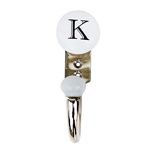 Indian Shelf Alphabet K Modern Coat Hook| K Letter Key Wall Hook| K Alphabet Single Coat Hooks| Letter K Kids Room Wall Hooks| White Black Wall Hooks| Monogram Wall Hooks| Letter Hook