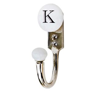 Indian Shelf Alphabet K Modern Coat Hook| K Letter Key Wall Hook| K Alphabet Single Coat Hooks| Letter K Kids Room Wall Hooks| White Black Wall Hooks| Monogram Wall Hooks| Letter Hook