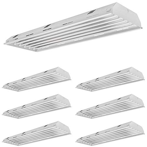 Four-Bros Lighting LED High Bay Light 6 Lamp 5000K Daylight White, 5 Year Warranty, Industrial Grade, Warehouse, Shop, Garage Lighting - UL Listed, DLC Approved, Made in USA, BAA Certified, Pack of 6