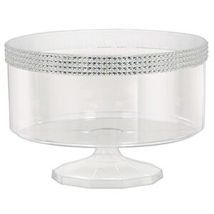 amscan silver gem trifle container, 5 7/8", 1 pc, clear