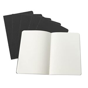 twone 6 pack notebooks journal - 60 blank page/30 sheets, premium thick paper soft cover journal for travel, office, work, office, home, school, business writing, 5.5” x 8.25” (black)