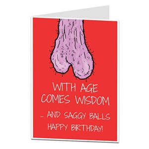 birthday cards for him funny rude adult theme perfect for 40th 50th 60th blank inside for your own personal offensive message …