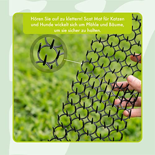 Homarden Anti-Digging Cat & Dog Prickle Strips, Cat Repellent Outdoor - Plant Protectors from Animals - 19.25x5.in - Set of 6